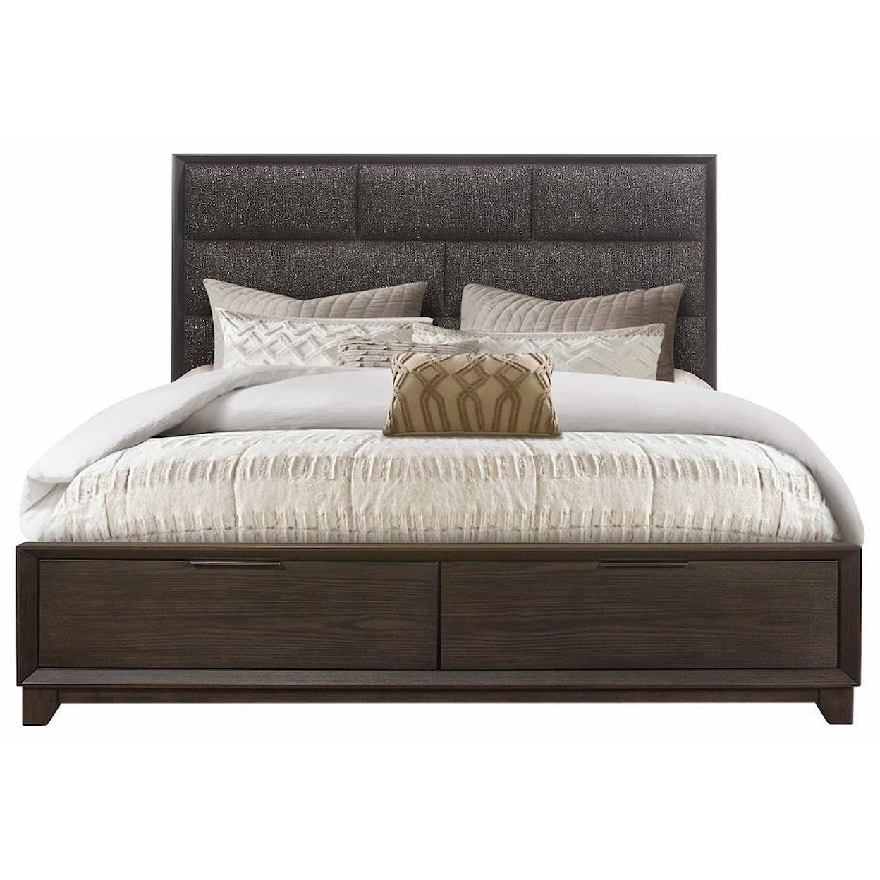 Global Furniture Willow Grey Oak 3PC Queen Bed