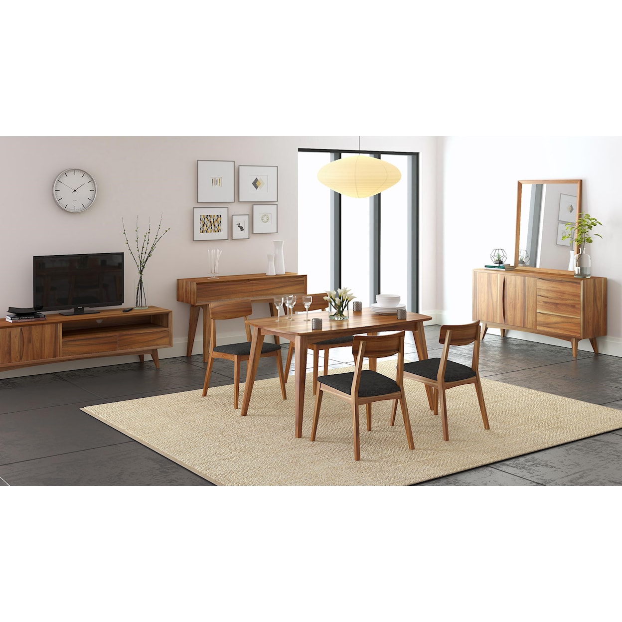 Global Home Berkeley 5 Piece Dining Package