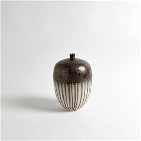 Reactive Bronze Stripe Vessel-Med