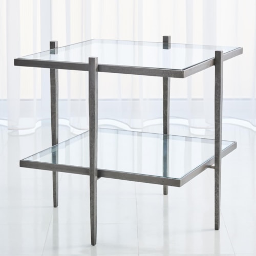 Laforge End Table-Natural Iron