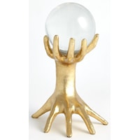 Hands on Sphere Holder - Large Gold Leaf