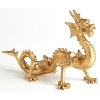 Gold Leaf Standing Dragon