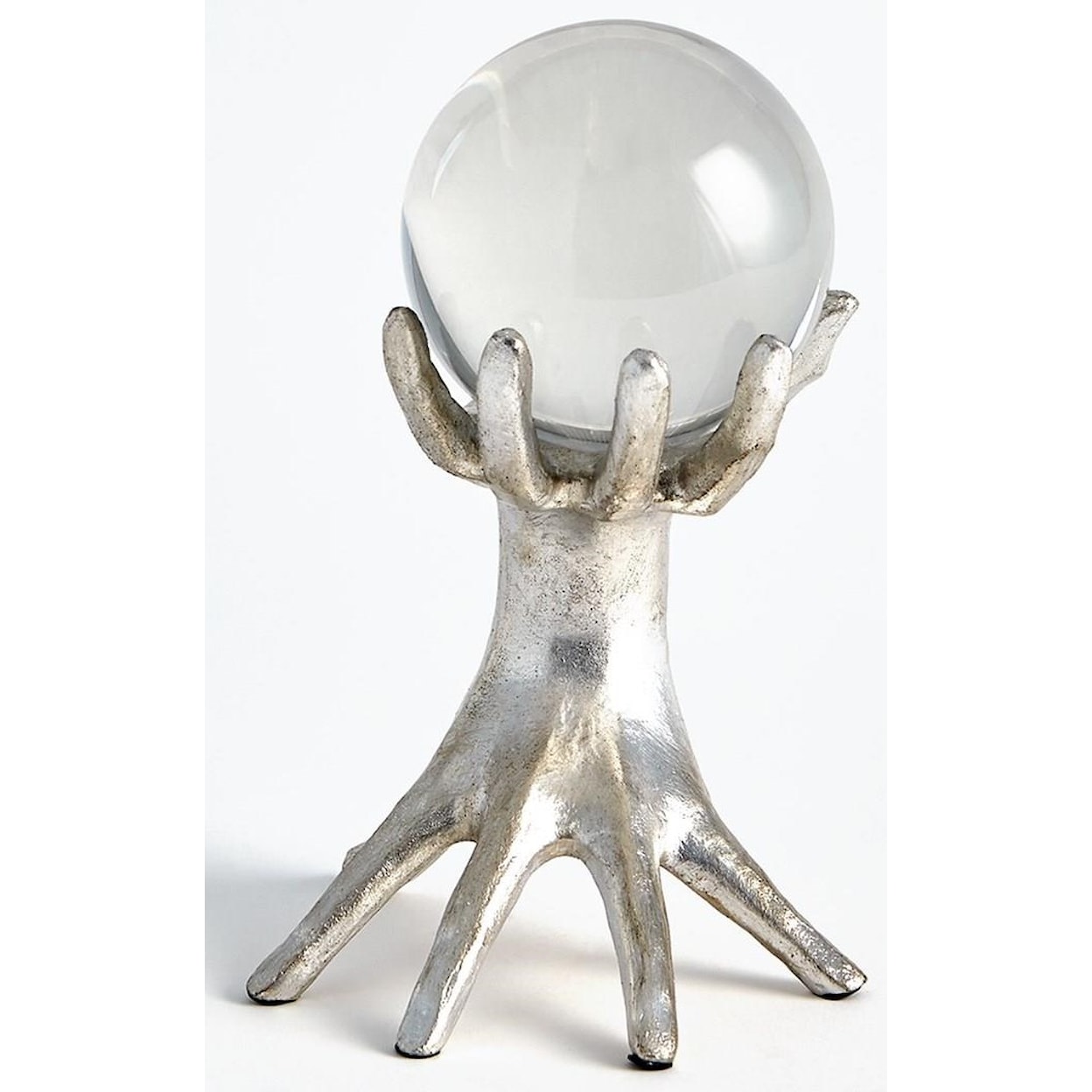 Global Views Sculptures by Global Views Large Hand on Sphere Holder