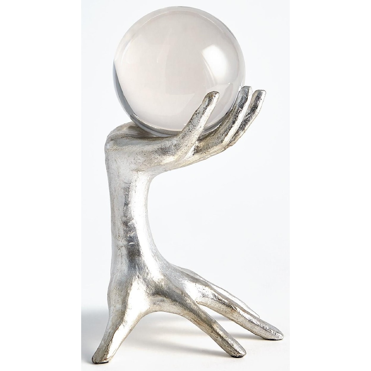 Global Views Sculptures by Global Views Large Hand on Sphere Holder