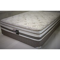 Full Pillow Top Innerspring Mattress and 9" Wood Foundation