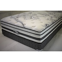 Queen Hybrid Euro Top Mattress and 9" Wood Foundation