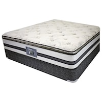 King Pillow Top Innerspring Mattress and 9" Wood Foundation