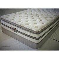 Queen Pillow Top Pocketed Coil Mattress and 9" Wood Foundation