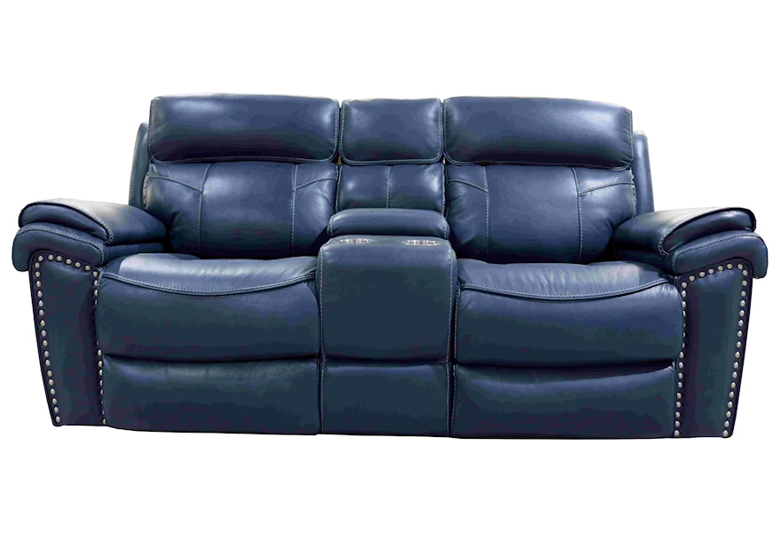 1012 Leather Match Power Console Loveseat by H317 Logistics at Darvin Furniture