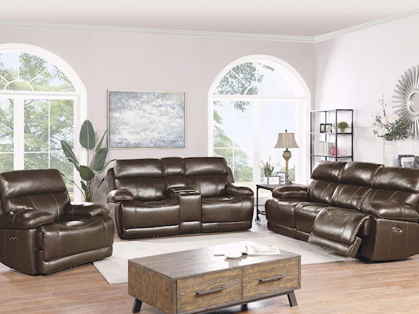 Power Headrest Reclining Sofa and Recliner