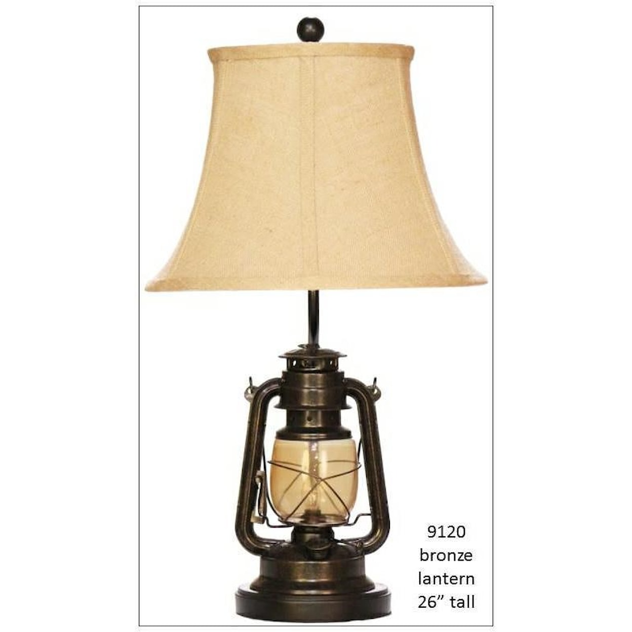 H & H Lamp Company Lamps Bronze Lantern