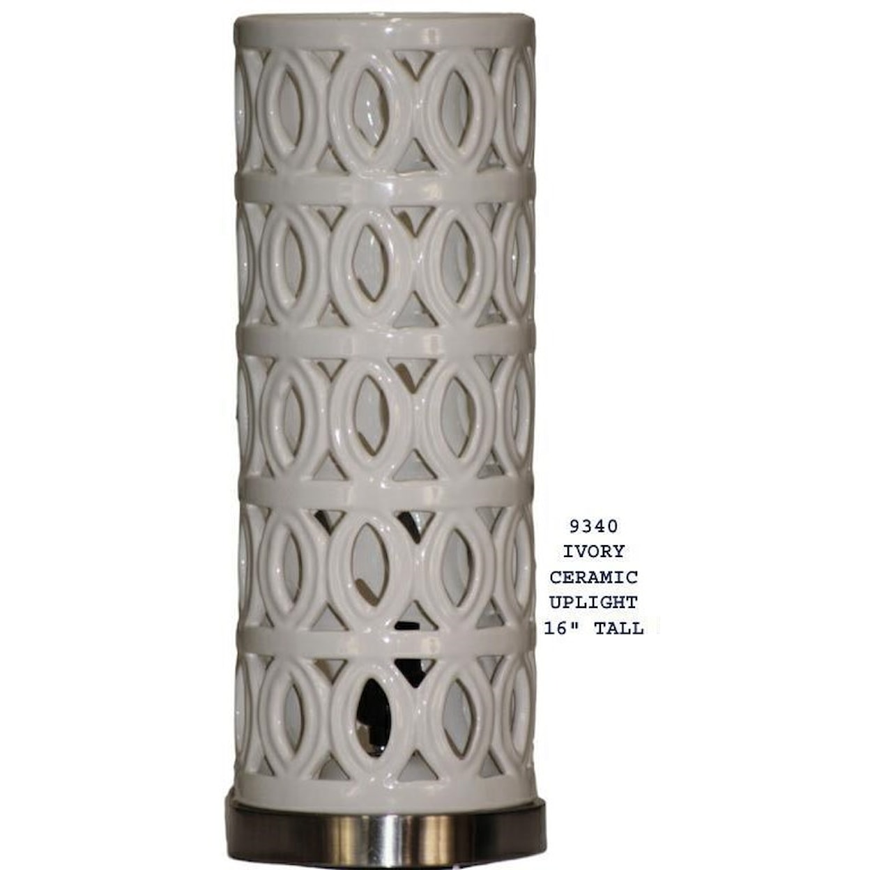 H & H Lamp Company Lamps Ivory Uplight