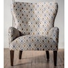 Hallagan Furniture Accent Chairs Customizable Curved Back Accent Chair