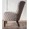 Hallagan Furniture Accent Chairs Customizable Curved Back Accent Chair