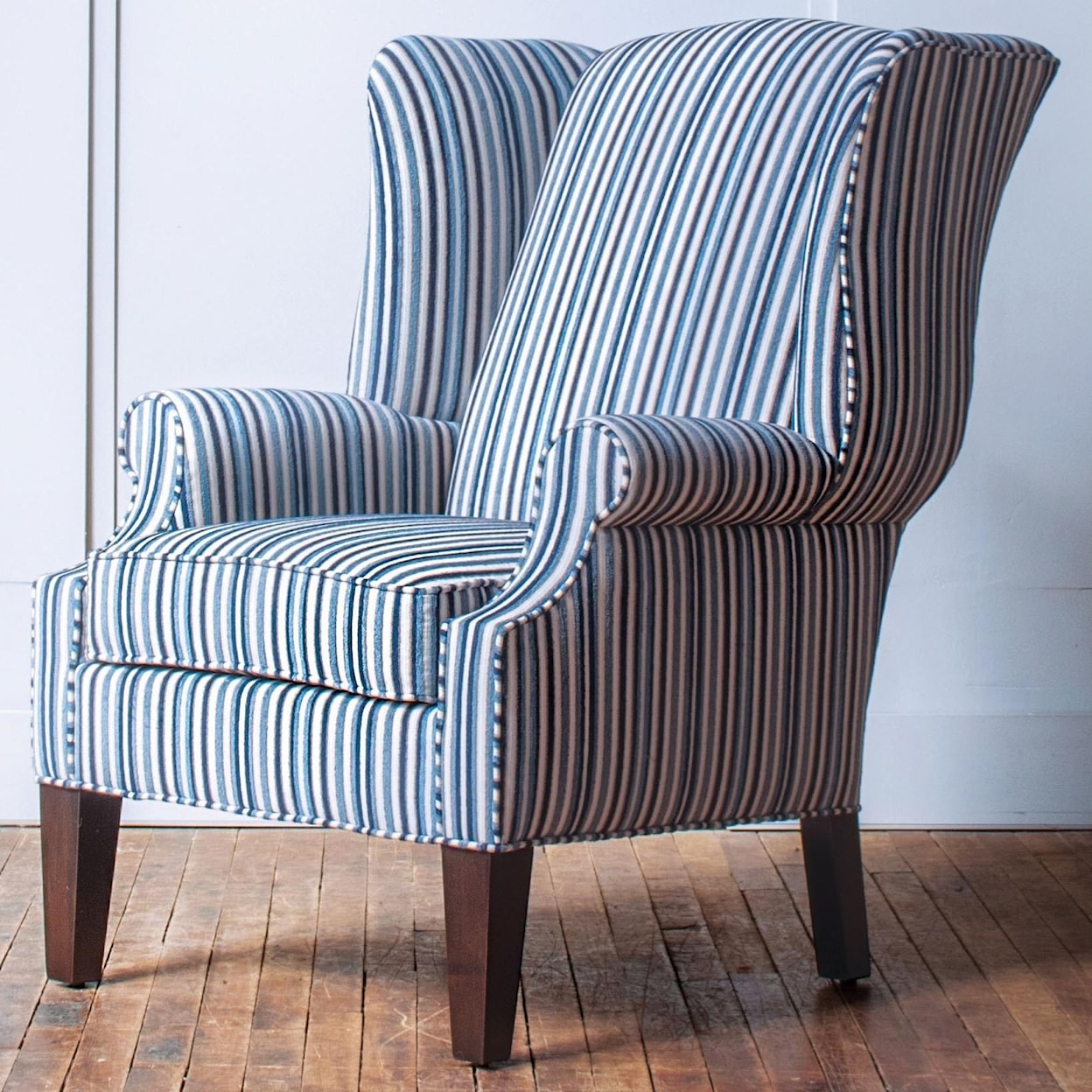 Hallagan Furniture Accent Chairs Customizable Wing Back Accent Chair