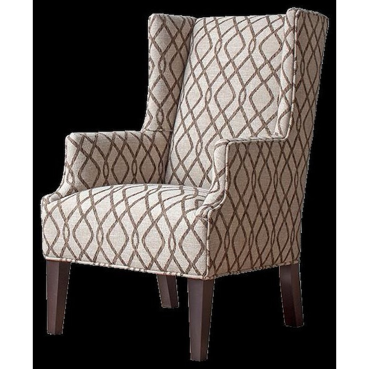 Hallagan Furniture Accent Chairs Customizable Wing Back Accent Chair