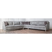 Customizable Curved Sectional with Sloped Track Arms