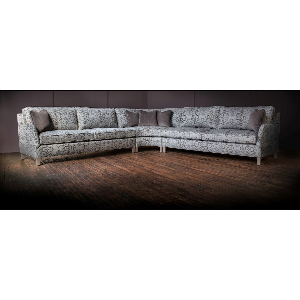 Hallagan Furniture Brighton Customizable Curved Sectional