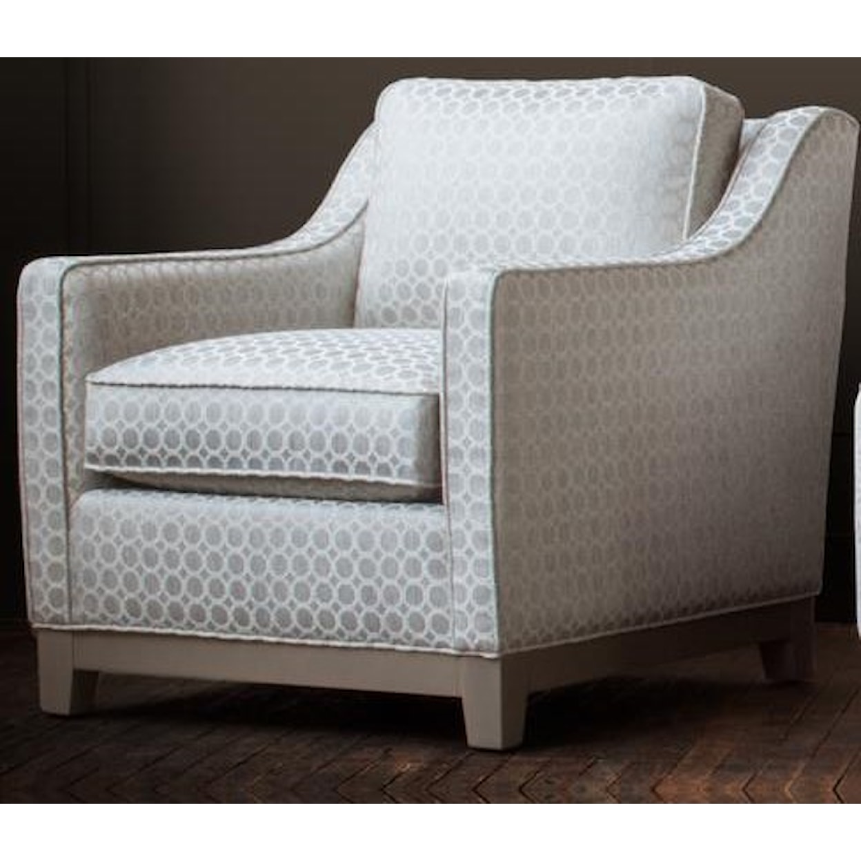 Hallagan Furniture Brighton Customizable Sloped Arm Chair