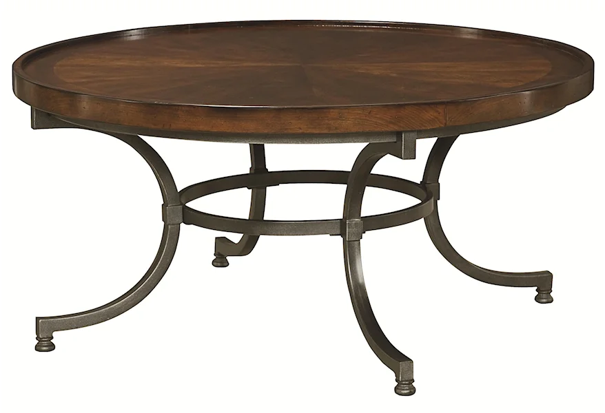 Barrow Round Cocktail Table by Hammary at Howell Furniture