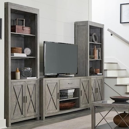 Transitional Entertainment Wall Unit