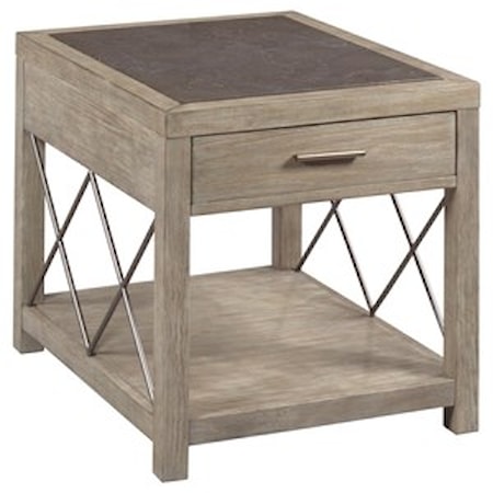 Rectangular Drawer End Table