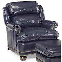 Traditional Upholstered Chair with Rolled Arms and Nailhead Trim