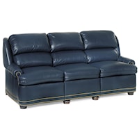 Traditional Full Recline Sofa with Nailhead Trim