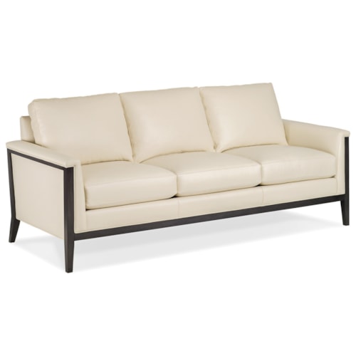 Contemporary Sofa with Exposed Wood Frame