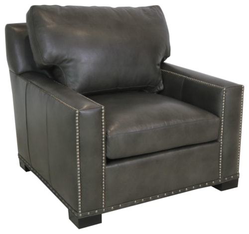 Leather Chair (Ottoman Sold Separately)