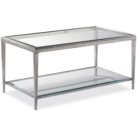 Rectangular Jinx Nickel Cocktail Table