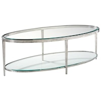 Jinx Nickel Cocktail Table - Oval