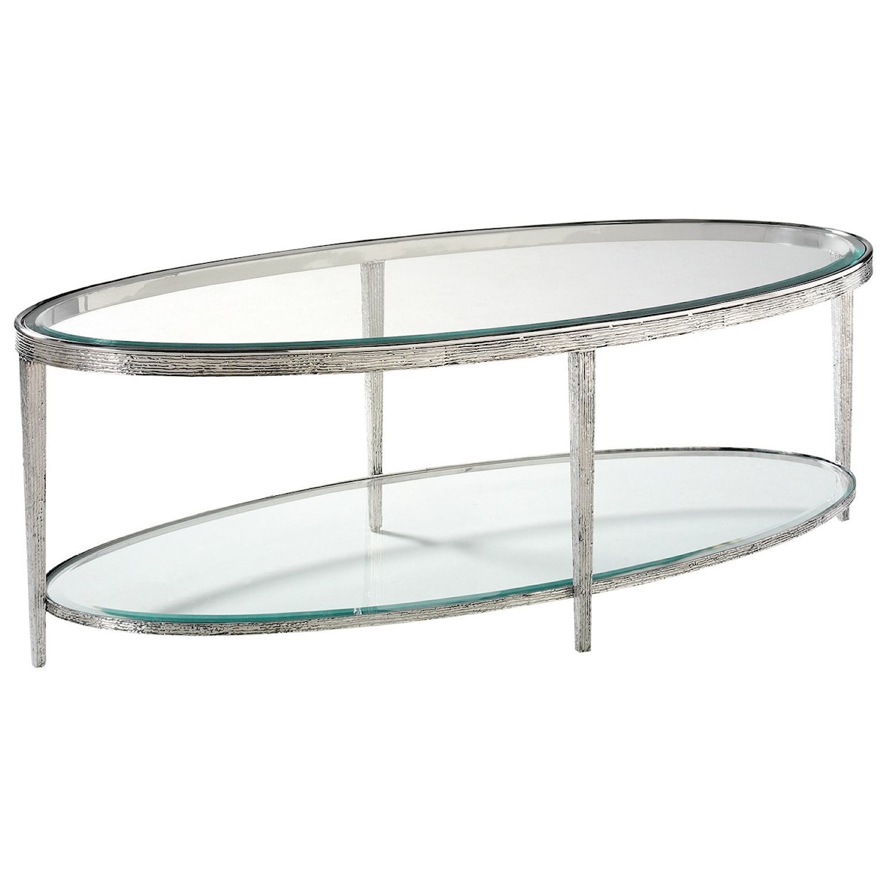 Hancock & Moore H & M Occasional Jinx Nickel Cocktail Table - Oval