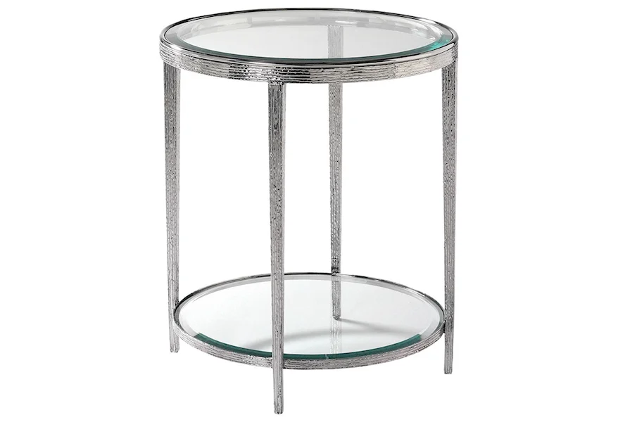 H & M Occasional Jinx Nickel Side Table by Hancock & Moore at Baer's Furniture