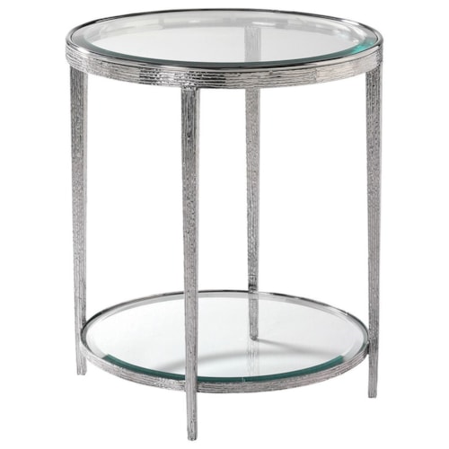 Jinx Nickel Round Side Table