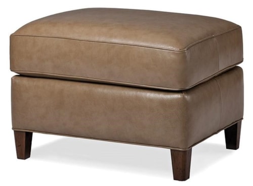 Contemporary Leather Ottoman