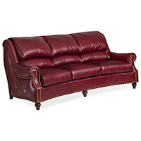 Traditional Conversation Sofa with Bustle Back and Outer Button Tufting