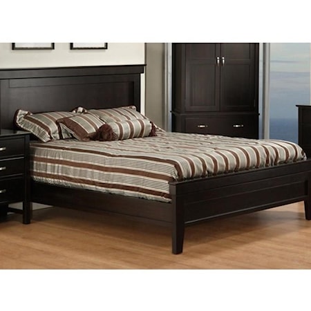 Queen Bed with Low Footboard