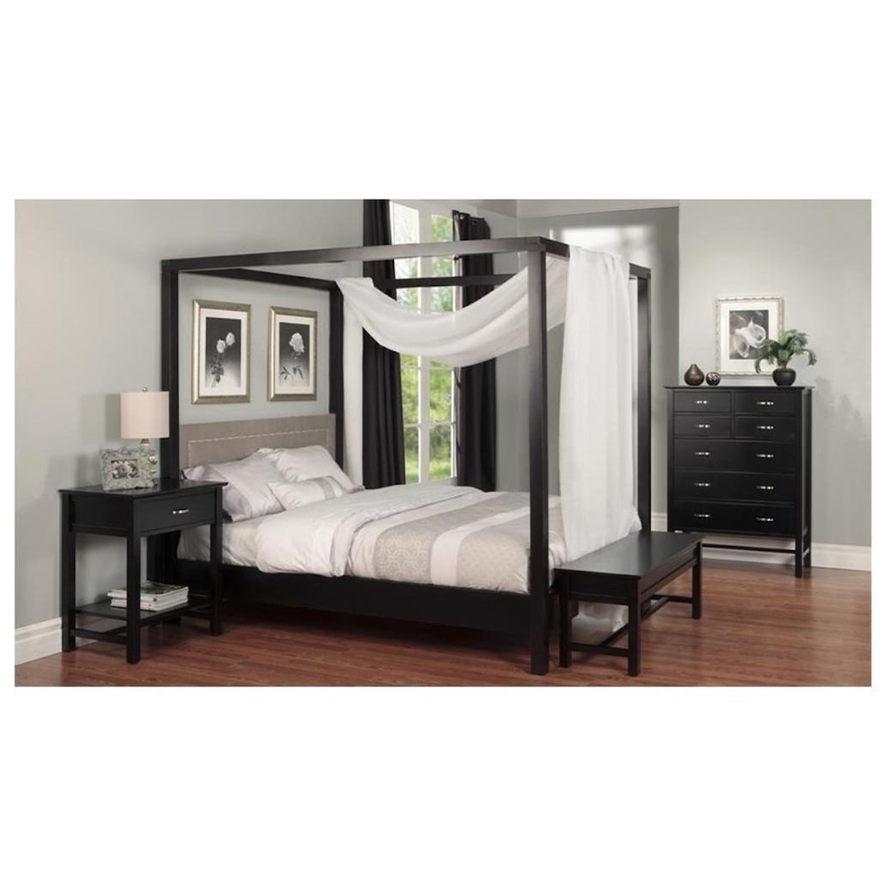 Handstone Brooklyn Twin Canopy Bed