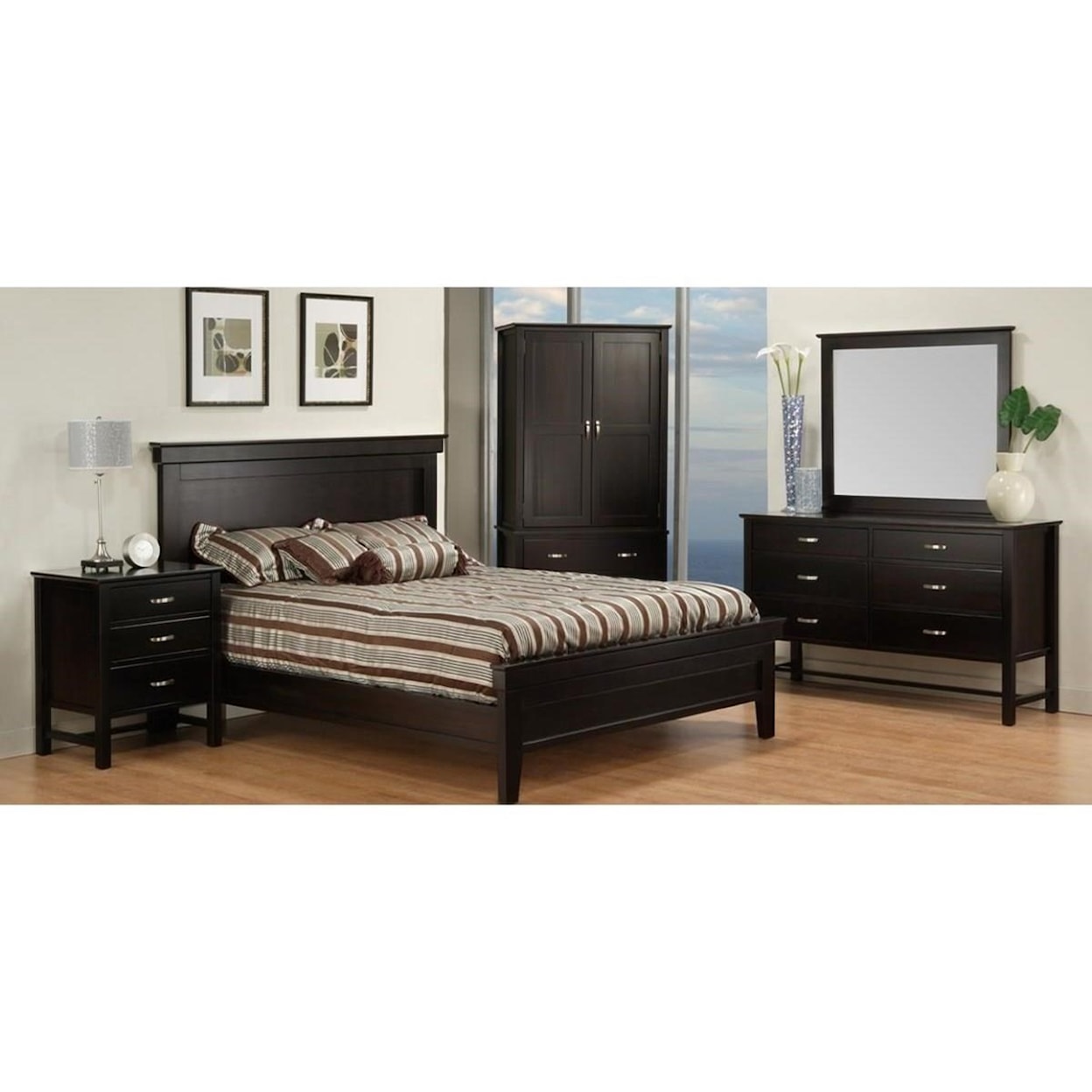 Handstone Brooklyn Twin Bed with Low Footboard