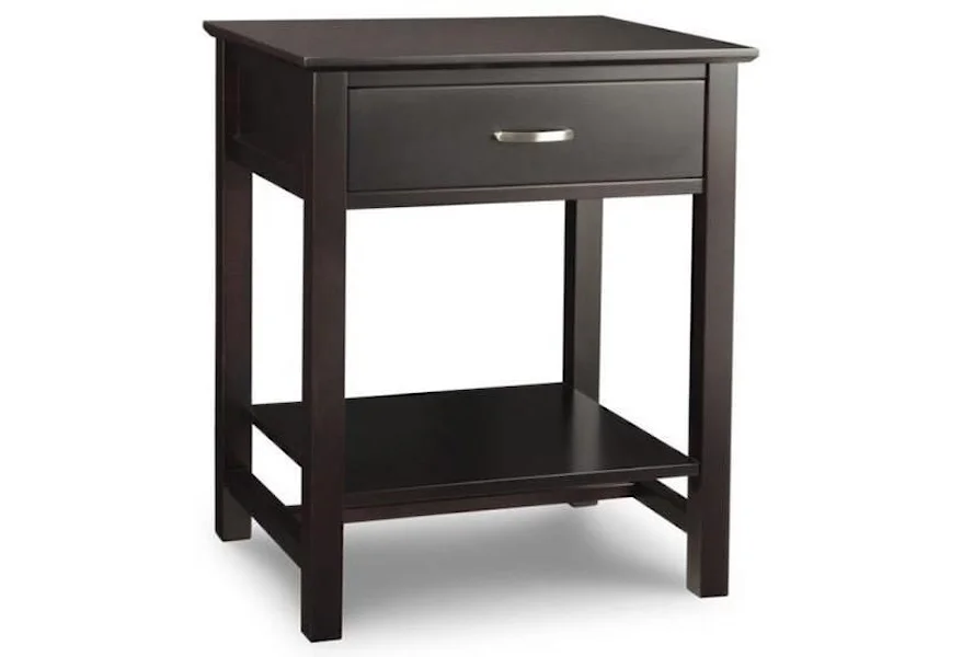 Brooklyn 1-Drawer Open Night Stand by Handstone at Jordan's Home Furnishings