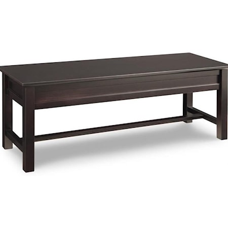 72" Bench with H Stretcher