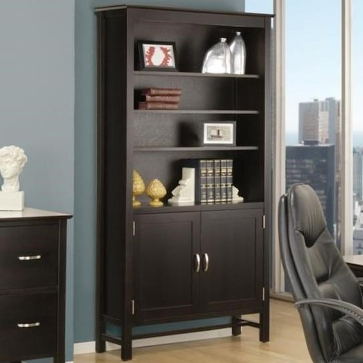 Handstone Brooklyn 80" Bookcase with Doors