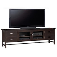84" HDTV Cabinet with 2 Glass Doors