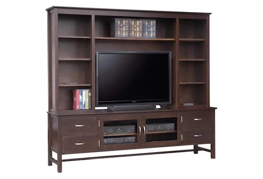 Brooklyn 84" HDTV Cabinet with Hutch by Handstone at Jordan's Home Furnishings