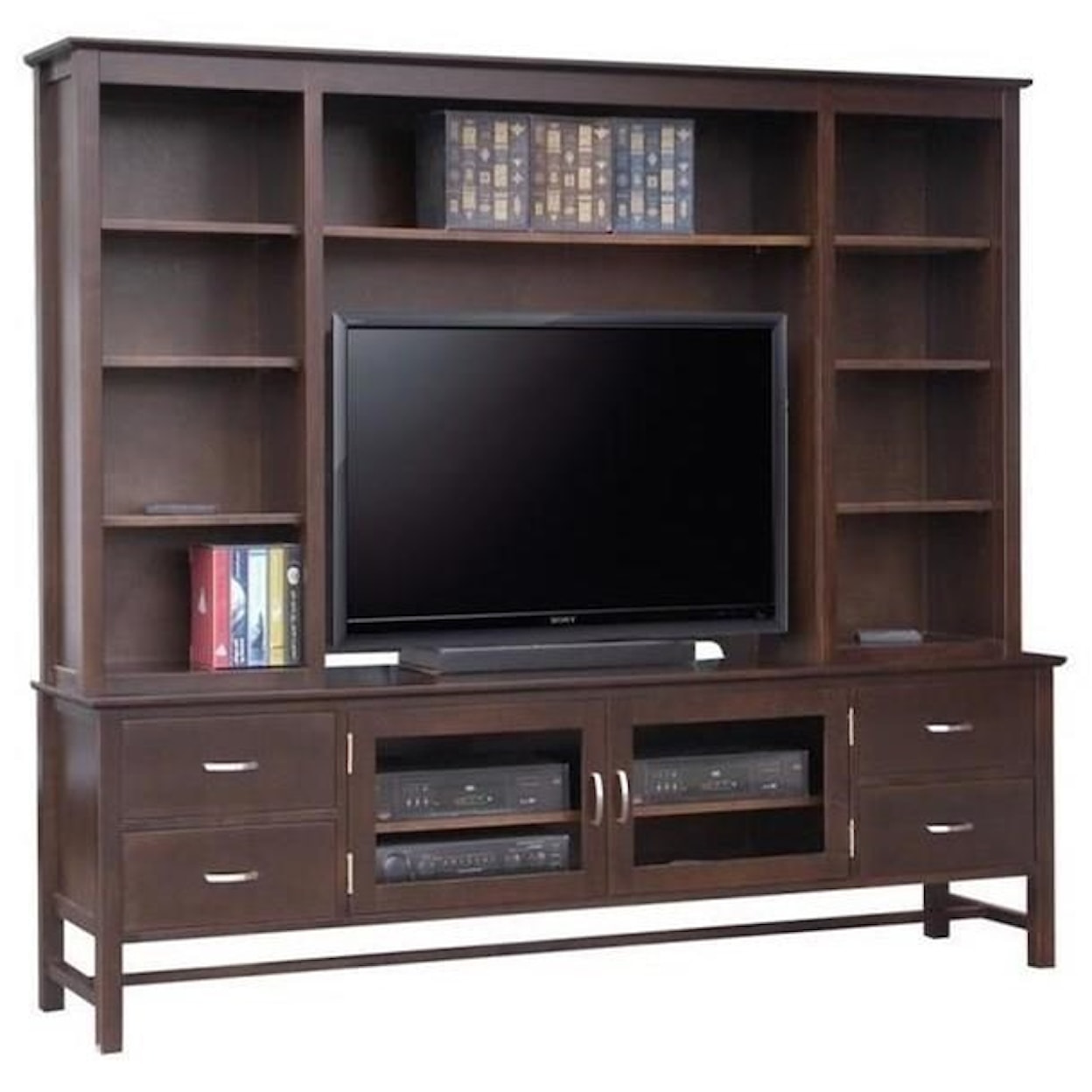 Handstone Brooklyn 84" HDTV Cabinet with Hutch