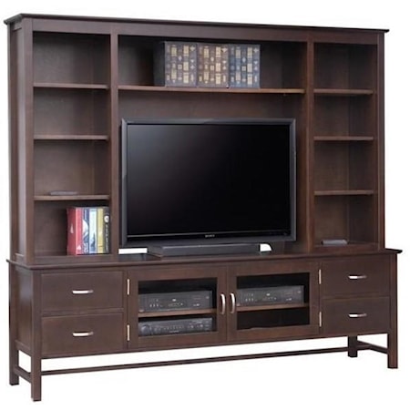 84" HDTV Cabinet with Hutch