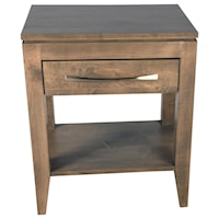1 Drawer Solid Maple Night Stand