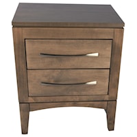 2 Drawer Solid Wood Nightstand