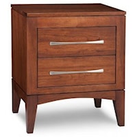 2 Drawer Solid Wood Nightstand